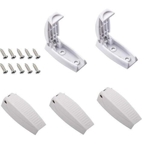 5 pièces Supports de Porte pour Camping-Car, loquet de Porte à Bagages Blanc, Clips de Porte de Camping-Car, Maintien de la Porte à Bagages Ouverte, pour Camping-Car, remorque, Camping-Cars (1/5)