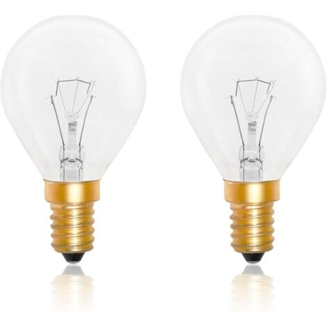Ampoules de Four Dimmable, Edison E14 G45, 78MM 45MM, Résistant jusqu'à 300 Degrés, 410LM, AC 220V, 2700K Blanc Chaud, P45 Ampoule, pour Four, Fours Grill, lampes à lave, Lot de 2 (1/5)