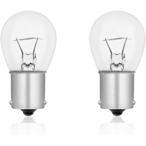 Ampoules Extérieures S25 BA15s 32V 18W, Dimmable, Blanc Chaud 2700K, pour Bateau, bus, Auto Voiture, Porte de Garage, Tableaux de Bord, Feux de Position, Pack de 2