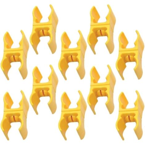 Lot de 10 barres d'avertissement d'agilité en plein air - Boucle à clip - En plastique - Mât de drapeau d'angle pour le sport, l'entraînement - Avertissement (1/5)