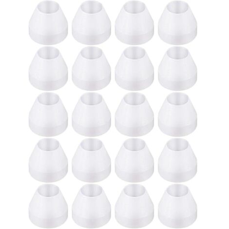 Lot de 20 bagues de stylo anti-adhésives en polyéthylène isolées blanches pour tournage de stylo de finition CA (1/5)