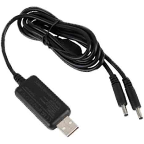 Step Up Câble USB DC 5 V vers 8,4 V double câble de charge convertisseur de tension adaptateur d'alimentation avec prise jack CC 3,5 x 1,35 mm pour batteries Li-ion rechargeables (1/5)