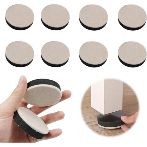 Feutre Patins pour Meubles 8 Pièces 5cm épaissir Patins en Feutre Auto-Adhésifs Antidérapant Tampon Adhésif en Feutre pour Pied Meuble pour Armoire de Bureau pour Canapé (1/5)