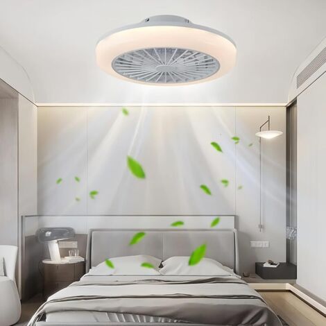Ventilateurs de Plafond Lampe de Ventilateur LED Ventilateur Plafonnier Avec Lampe Intégrée Luminaires et Éclairage Luminaires Intérieur Éclairage de Plafond 65W Télécommande et Application (1/5)