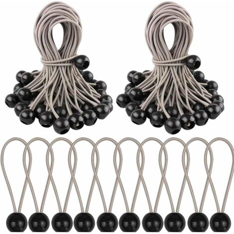 Corde élastique, 50 Pièces, Gris, Nylon, 15cm, Moderne, Résistant à l'étirement, Réglable, BUNGEECORD, CORDON BUNGEE (1/5)
