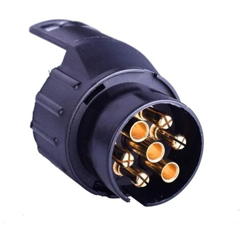7/13 Adaptateur Prise Remorque pour Connecteur de Prise électrique pour Caravane Camion Barre de Remorquage - Adaptateur 7 vers 13 Broches étanche (1/5)
