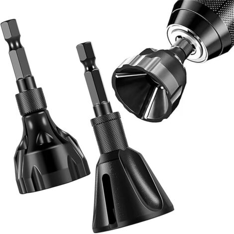 2 Pièces Outil de Chanfrein Externe Deburring Tool,D'ébavurage Externe Fraise Métal,Ébavurage Outil Externe de Chanfrein,3-20mm 5-25mm Ebavureur Réparer Les Vis pour Réparation de L'acier,du Cuivre