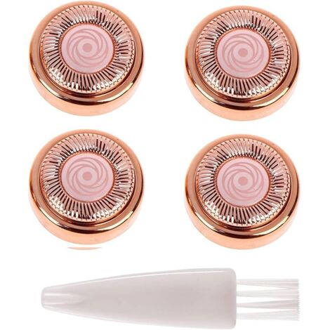Têtes De Remplacement Pour Épilateur Pour Le Visage,4 Pièces Tete Flawless,Têtes De Rechange Pour Épilation,Lame Flawless,Flawless Tete De Rechange,Lames Flawless,Remover Cheveux Rosy Gold Flawless (1/5)