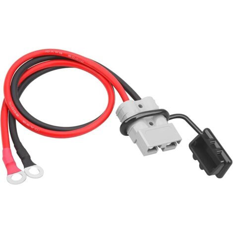Connecteur de batterie 50 A 600 V avec joint torique, câble de connecteur de batterie 10 AWG, 60 cm, prise de charge pour chariot élévateur, prise pour treuil de remorque, (1/5)