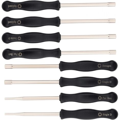 Kit de clé de réglage de carburateur pour débroussailleuse et tronçonneuse – 8 pièces en platine métal – Poignées carrées pour réglage facile – Thsinde (1/10)