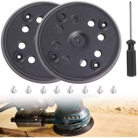 Plateau de Ponçage 125mm avec Hook et Loop Compatible avec Bosch PEX 270 A/PEX 270 AE Ponceuse Excentrique avec Tournevis par (2 Pièces) (1/5)