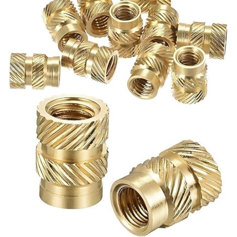 100 Pièces Inserts Filetés M2, Insert Fileté Metal, Filet Rapporté En Laiton M2X4X3.5, Inserts Fileté Pour La Fusion À Chaud, Inserts Filetés Pour Composants D'Impression 3D (1/5)