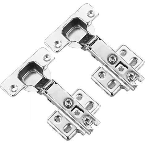 Lot De 2 Charnières De Porte Avec Frein De Chute De Taille Standard - Charnières De Porte Avec Vérin À Gaz - Charnière D'Armoire Avec Angle D'Ouverture De 105° - Charnière À Pot De 35 Mm (1/5)