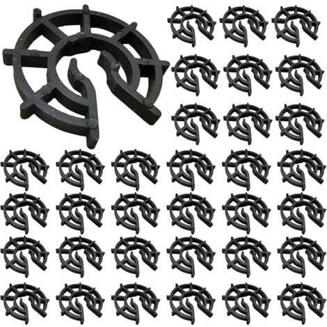 Lot de 100 Cales d'armatures pour Fer à Béton de Ø8 à Ø12, Enrobage Epaisseur 15 mm, pour Fixation Verticale, Dalle Armé Ferraillage, Accessoire de Coffrage à Clipser, Plastique, Noir