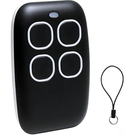 Télécommande universelle pour porte de garage 433 MHz, multifonction, code tournant et code fixe, 4 en 1, compatible avec plus de 90 marques, étanchéité IPX6, ouverture de porte de garage Blanc (1/5)