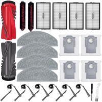 Lot de 23 pièces de rechange pour aspirateur Roborock Saros 20 Sonic, 1 lot de brosses principales, 2 brosses autonettoyantes, 6 brosses latérales, 4 filtres HEPA, 4 serpillères, 4 sacs à