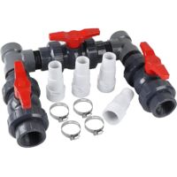Ensemble de Bypass pour Piscine Pompe à Chaleur Kit de Raccordement pour Piscine Chauffage de Piscine Pompe à Chaleur Système de Chauffage Solaire pour Piscine Bypass