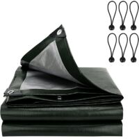 Bâche De Protection Étanche Résistant À La Déchirure Bâche De Protection en Bâche Imperméable Et Résistante Bâche De Jardin avec Oeillets en Aluminium 2x2 m