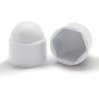 25 Pièces Cache Ecrou Blanc, Cache-écrous M6, Pour Clé De 10 mm, Capuchons De Protection Plastique Cache Boulon Pour Recouvrir Les écrous et Les Têtes De Vis Hexagonales