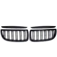 Paire de calandre Sport Noir Brillant à Double lamelle Compatible avec BMW E90 E91 2005-2008
