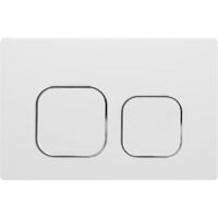 Plaque de Commande WC, Compatible avec Geberit Sigma, UP300&UP320, Dimensions 243×162 mm, Équipée d'un Set de Leviers de Chasse et d'un Cadre d'Installation.(Blanc & Chrome)