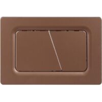 Plaque de Commande WC, Compatible avec Geberit Sigma, UP300&UP320, avec Double Chasse, Équipée d'un Set de Leviers de Chasse et d'un Cadre d'Installation (couleur bronze)