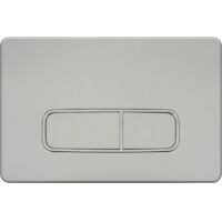 Plaque de Commande WC, Compatible avec Geberit Sigma, UP300&UP320, avec Double Chasse, Équipée d'un Set de Leviers de Chasse et d'un Cadre d'Installation, Dimensions 243×164mm(Gris argenté)
