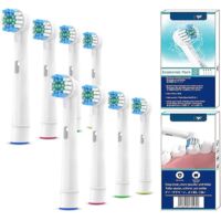 Brossette de rechange Compatible pour Oral b Têtes de Brosse à Dents Electrique, 8 Precision Brossettes de rechange