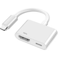 Adaptateur Phone HDMI 【MFI Zertifiziert】, Adaptateur L1ghtning HDMI pour Phone, 1080P L1ghtning HD-MI AV Numérique Adapter HDTV pour TV Compatible avec Phone 14/13/SE/12/11/XS/XR/X/8/7