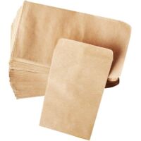 100pcs Pochette Sac Sachet Enveloppe en Kraft Papier Naturel pour Semences Bijoux Pétales de Fleur Mariage 13 x 9 CM