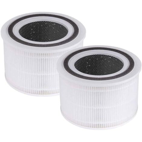 Lot de 2 filtres de rechange pour purificateur d'air Core 300 pour LEVOIT, véritable filtre HEPA, filtre à charbon actif haute efficacité Core 300 (1/5)