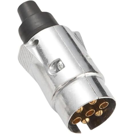 Adaptateur de remorque à 7 broches en aluminium - 7 broches - Accessoire de remorque de voiture - Pour camion et camping-car - Étanche (1/5)