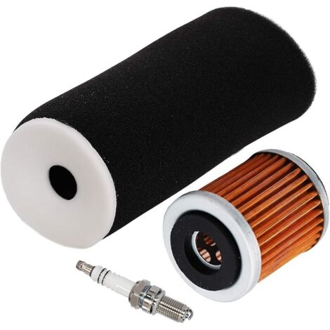 Filtre à air Filtre à huile Filtre à Bougie d'allumage Kit Compatible avec Yamaha Raptor 350 YFM350 YFM350R, Warrior YFM350X,YFM350FX,Big Bear YFM350FW 1UY-14451-00-00 1UY134400100 (1/5)