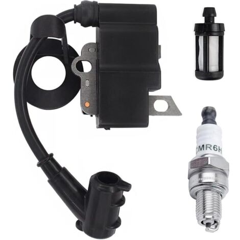 Bobine d'allumage 1139 400 1307 compatible pour Stihl MS171 MS181 MS181C MS211 MS211C tronçonneuse, remplace 1139-400-1307, avec filtre à carburant pour bougie d'allumage (1/5)