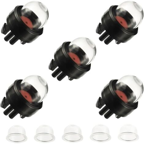 5 Pièces Ampoule Amorçage D'essence+5 Pièces Carburateur Capsule D'allumage Pompe, Ampoule de Carburant Pompe, Bulle D'huile de Carburateur, pour Stihl/Weed Eater/McCulloch/Ryobi Echo (1/5)