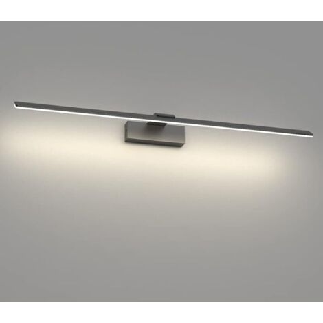 Lampe LED miroir salle de bain 80 cm, 24 W 2 100 lumens, étanche IP44, applique moderne en aluminium, blanc naturel 4500 K, noir (1/5)