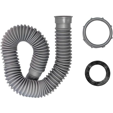 Tuyau de Vidange Flexible, Cuisine évier Salle de Bain Sanitaire Drain Connexion, Diamètre Intérieur Fileté 45mm, Extensible de 370 mm à 700 mm (1/5)