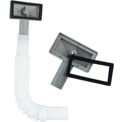 1 Pièce Tuyaux de Débordement, Tube de débordement pour évier extensible, Interface carrée (Taille: 75x40mm) Tube longueur 230-600mm, Diamètre 26mm (diamètre intérieur: 21mm) (1/5)