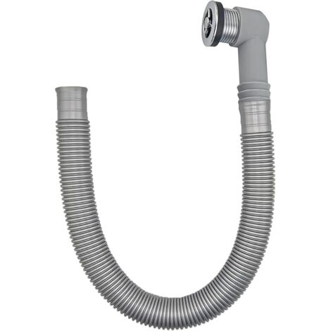 Kit de Trop-Plein pour Éviers en Céramique et en Marbre, Tête de Trop-Plein avec Tube, Diamètre 36 mm Interface Ronde, pour des Ouvertures de 30-32 mm
