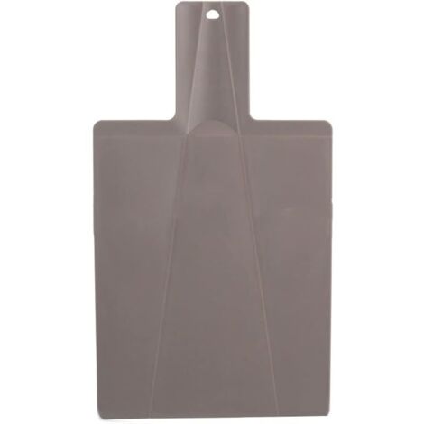 1 planche à découper pliable en plastique, 38 x 21,5 cm, antidérapante et pliable pour cuisine, pique-nique, couper des fruits, des légumes, de la viande (gris) (1/5)