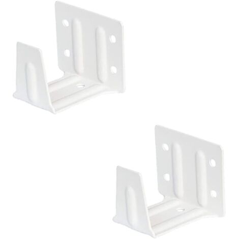 Lot de 2 supports de support centraux, couleur blanche pour rail de stores vénitiens de 5,1 cm, supports de fixation pour stores en bois