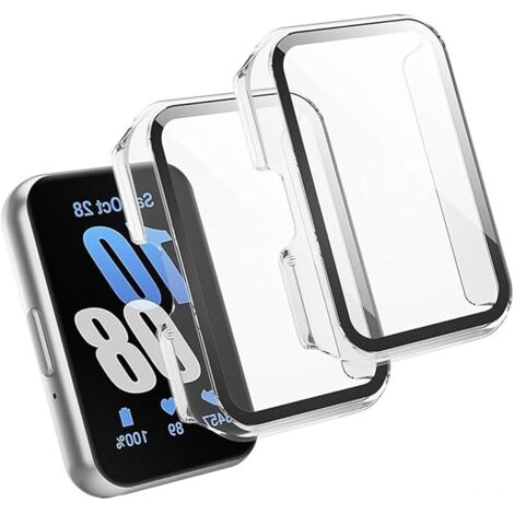 Lot de 2 Coques de Protection Compatibles avec Samsung Galaxy Fit 3, Coques 360° Ultra Fines en Polycarbonate Rigide avec Films de Protection d’Écran, Anti-Rayures – Transparent (1/5)