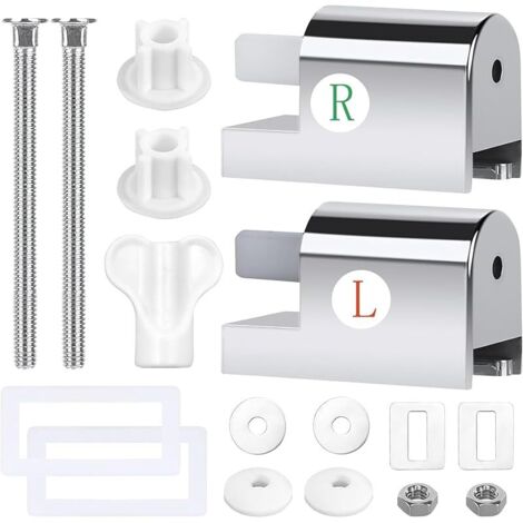 Kit De Fixation Abattant WC Universel - Métal Siège De Toilette Accessoires De Remplacement Pour Installer et Fixer Les Sièges (1/5)