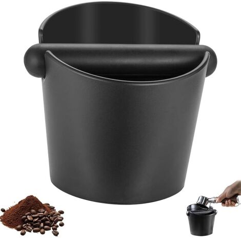 Boîte Élimination Marc Café avec Barre Frappe Amovible, RéCupéRateur Marc Café avec Base Antidérapante, Accessoire Machine Café pour Barista, Poubelle Expresso pour Café,Bar,Restaurant, Cuisines(Noir)