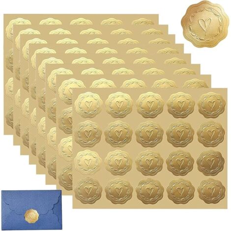 160pcs Autocollants de Sceaux, Étiquettes de Sceaux de Relief Auto-Adhésives, Autocollants de Motif de Fleur pour Invitation de Mariage Cartes de Voeux (1/5)