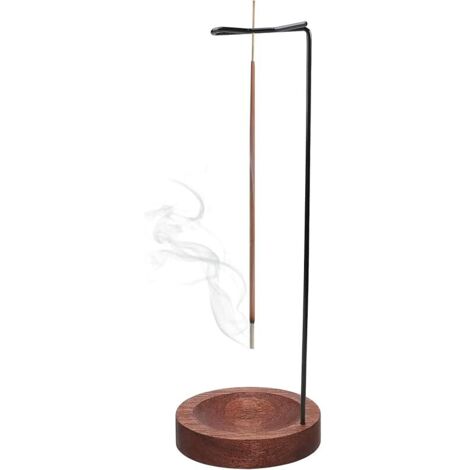 Porte-encens en bois - Support rond pour bâtons d'encens - Pour la décoration de la maison, du bureau, du yoga, de la méditation, du spa (1/5)