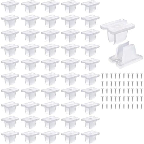 Lot de 50 Clips de Montage pour Bande LED Étanche, Compatibles Silicone 5 à 6 mm, Avec Vis, Fixation Facile, Translucides (1/5)
