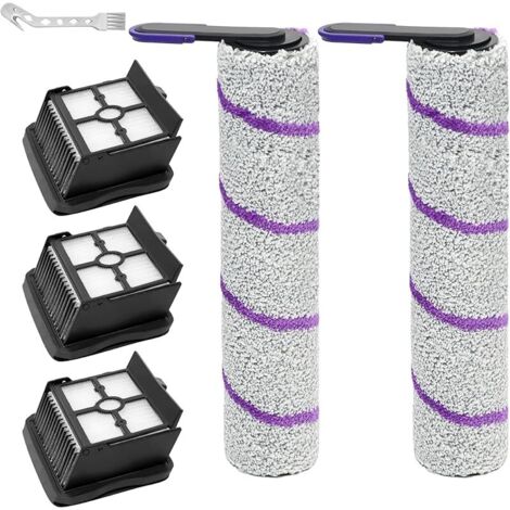 Brosse rotative + filtres Pièces de rechange pour RowentaX-Clean 10 / pour Narwal S20 Pro accessoires aspirateur eau et poussière, 2 Brosses à rouleau + 3 filtres Hepa + 1 Brosse de nettoyage (1/5)