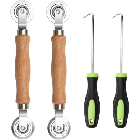 Moustiquaire de Fenetre Outils de Remplacement, 4 Pièces Outil de Rouleau Moustiquaire, Rouleau de Pressage Roue D'outil pour Installation de Moustiquaire Fenêtre de Porte (1/5)