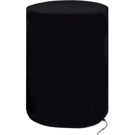 Housse de protection pour tonneau de pluie ronde - 200 l - Diamètre : 65 cm - Hauteur : 95 cm - Résistante aux intempéries - Avec cordon de serrage - Pour réservoir d'eau, barbecues et autres meubles